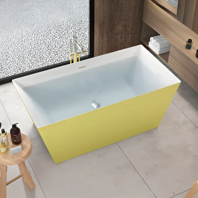 Alessandro Design cada freestanding acril galben 170x78cm