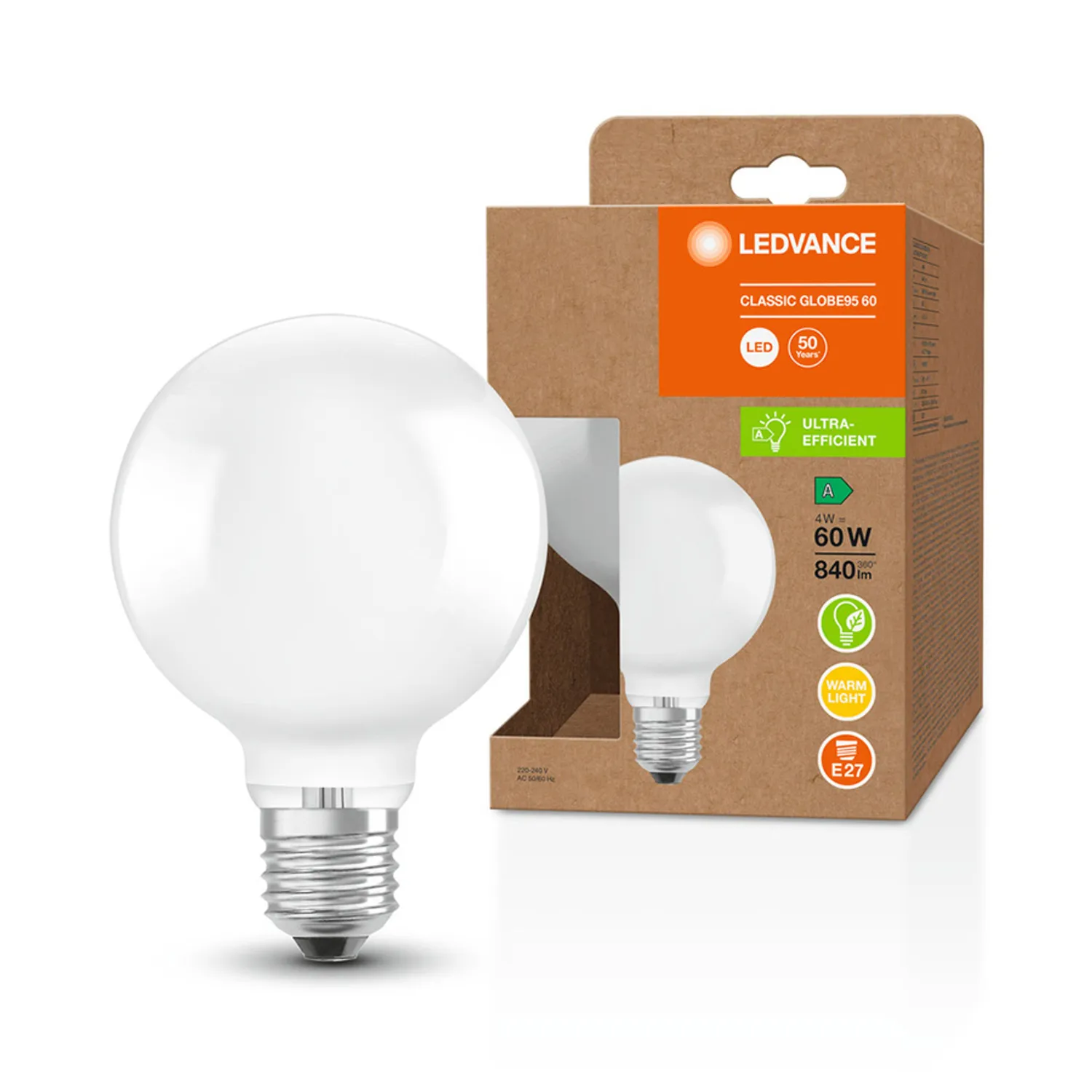 Rendl Ultra Economy bec LED Glob 95 opal 210lm/W