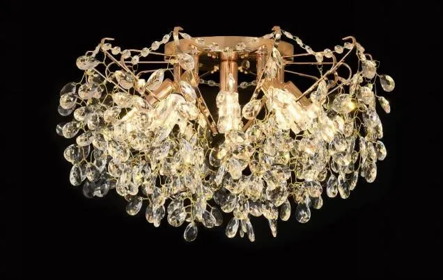 Alessandro Design Glowria Eleganza 6xE14 candelabru cristal auriu 50cm