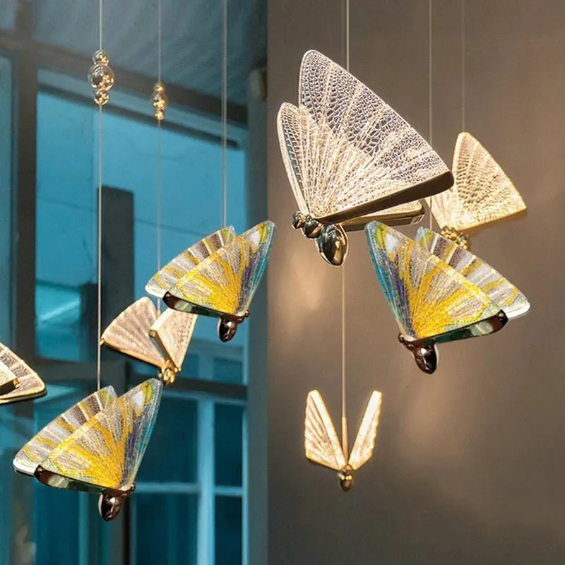 Alessandro Design Butterfly lustra LED 9W aurie 3000-6000K