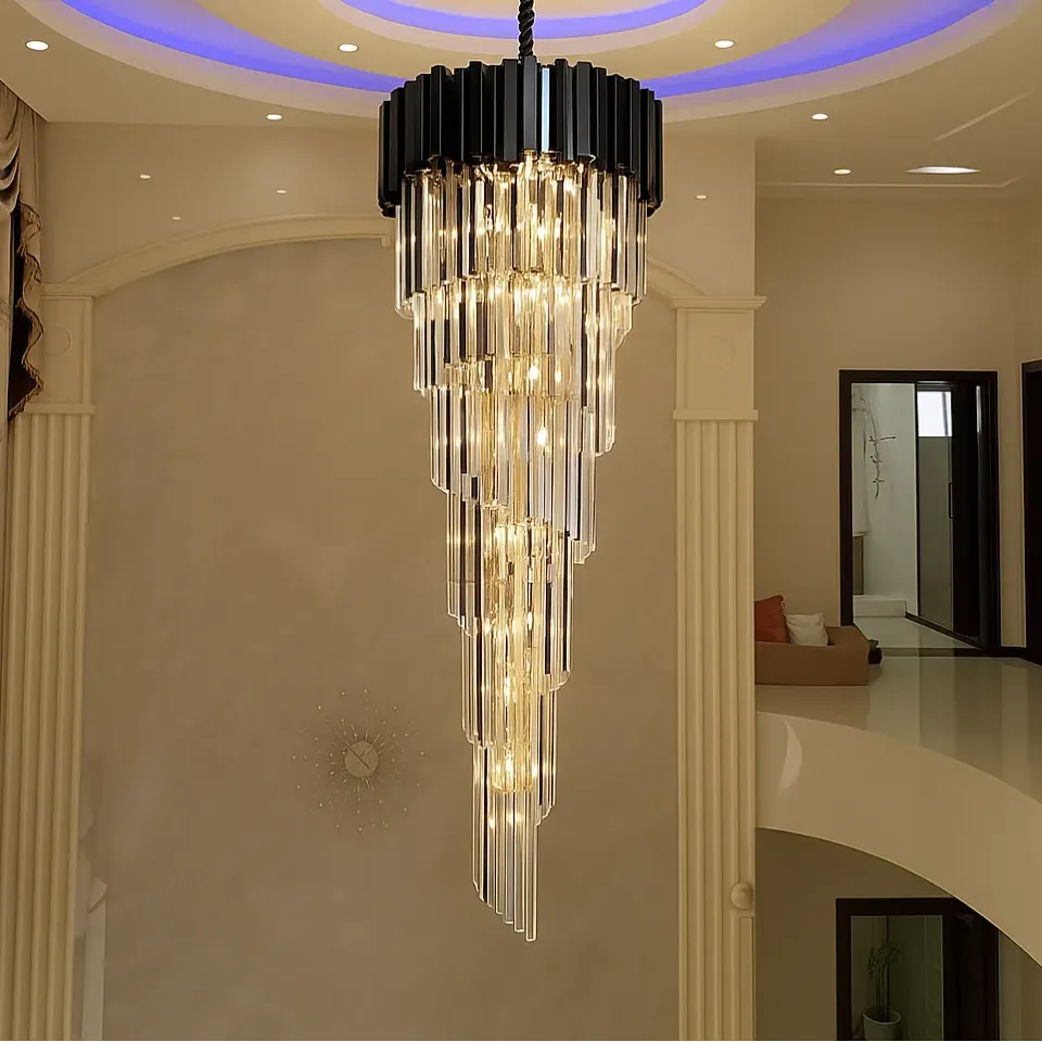 Alessandro Design BLOIS Ascender candelabru cristal negru 28xE14 60cm