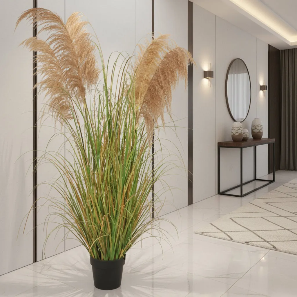 Planta artificiala Alessandro Design Ornamental Grass 170cm 7 fire verde inchis