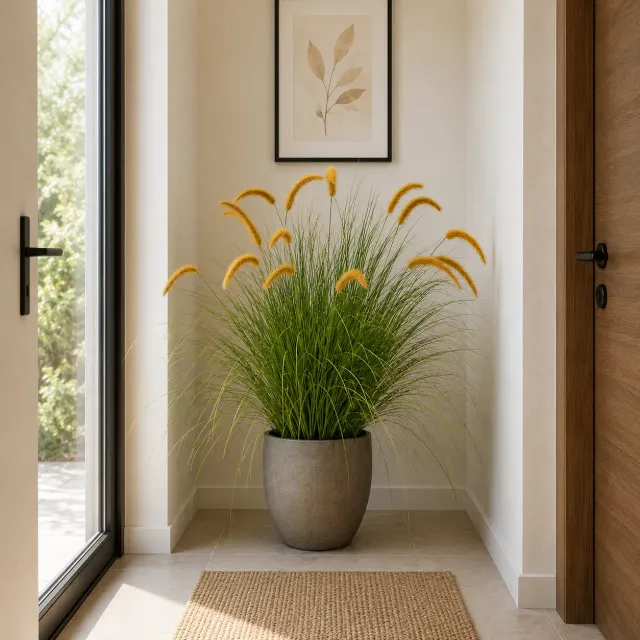 Alessandro Design Foxtail 100cm iarba artificiala verde-galben