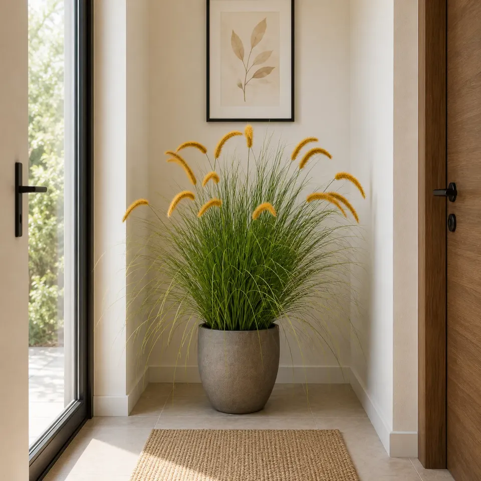 Alessandro Design Foxtail 100cm iarba artificiala verde-galben