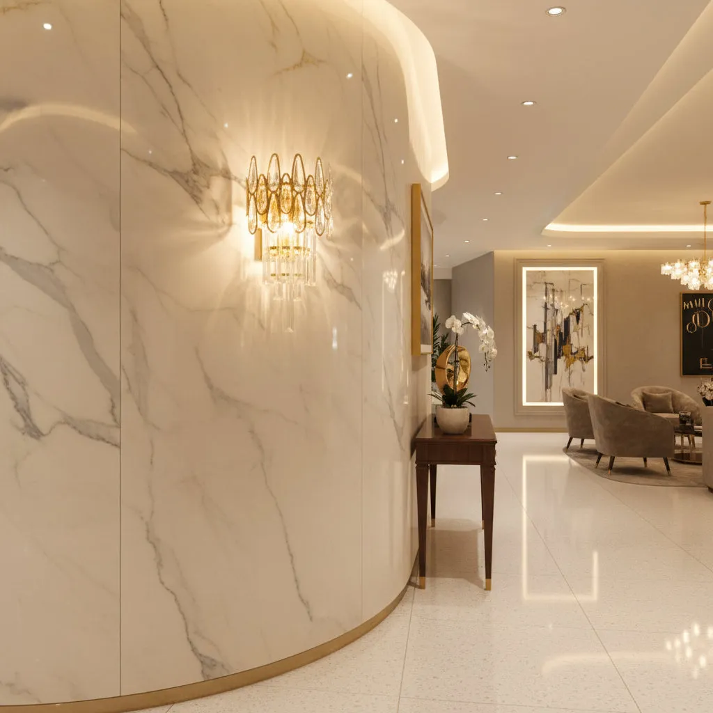 Alessandro Design ALHAMBRA Aplica Cristal 2xE14 Aurie