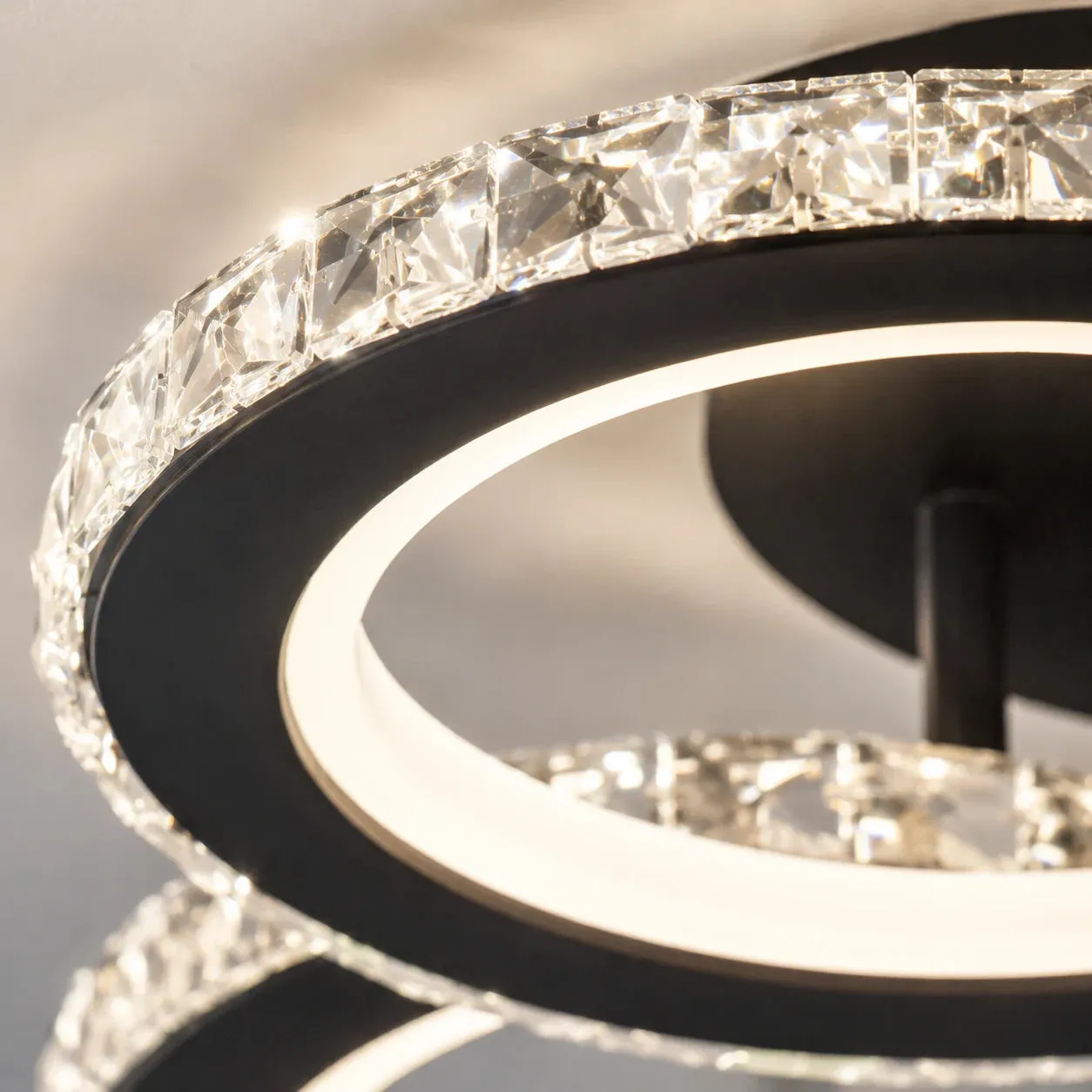 Alessandro Design Nova Rotonda lustra LED 145W 6 cercuri negru