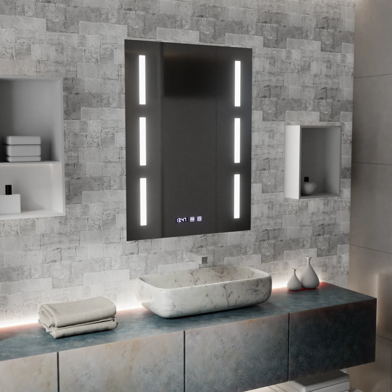 Alessandro Design Erich S86 oglinda LED 60x80 cm dezaburire