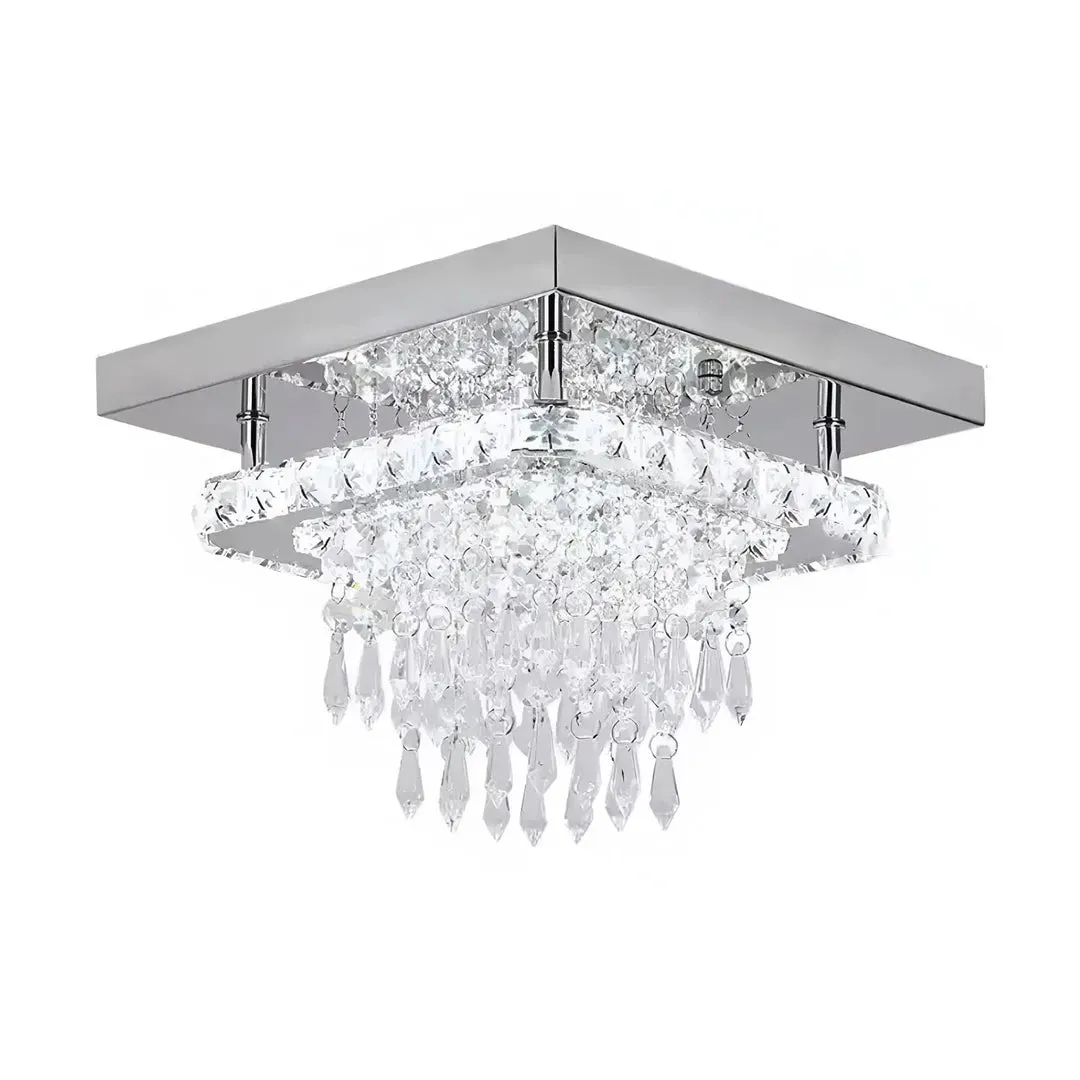 Alessandro Design Alberico 17W lustra LED patrata cristal crom