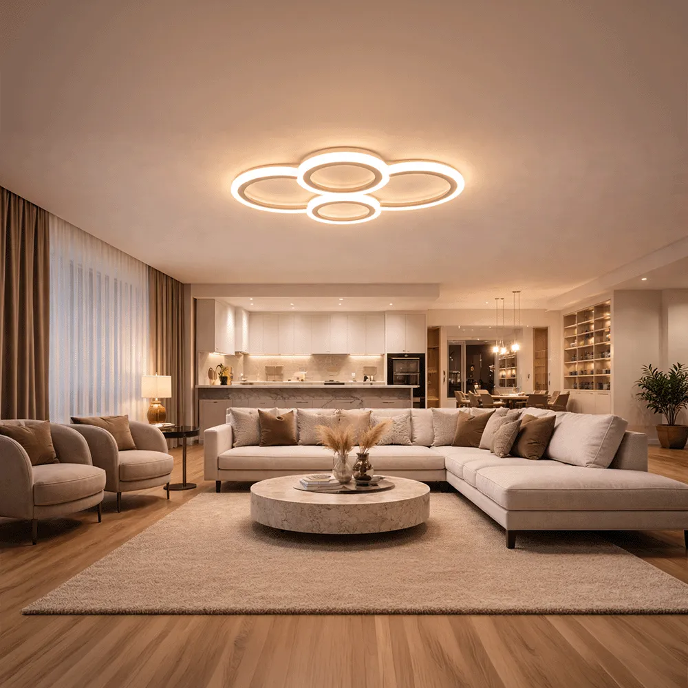 Alessandro Design Betty 43W lustra LED alba 4 cercuri dimabila