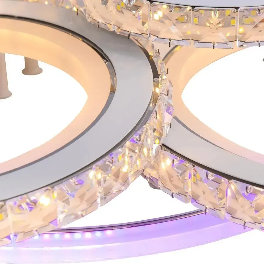 Alessandro Design Nova Rotonda lustra LED alba 145W RGB