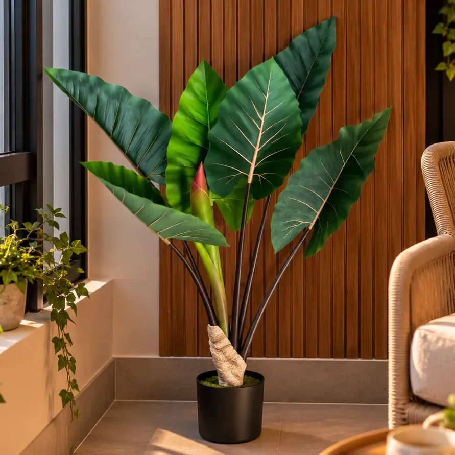 Alessandro Design Alocasia planta artificiala 100cm verde