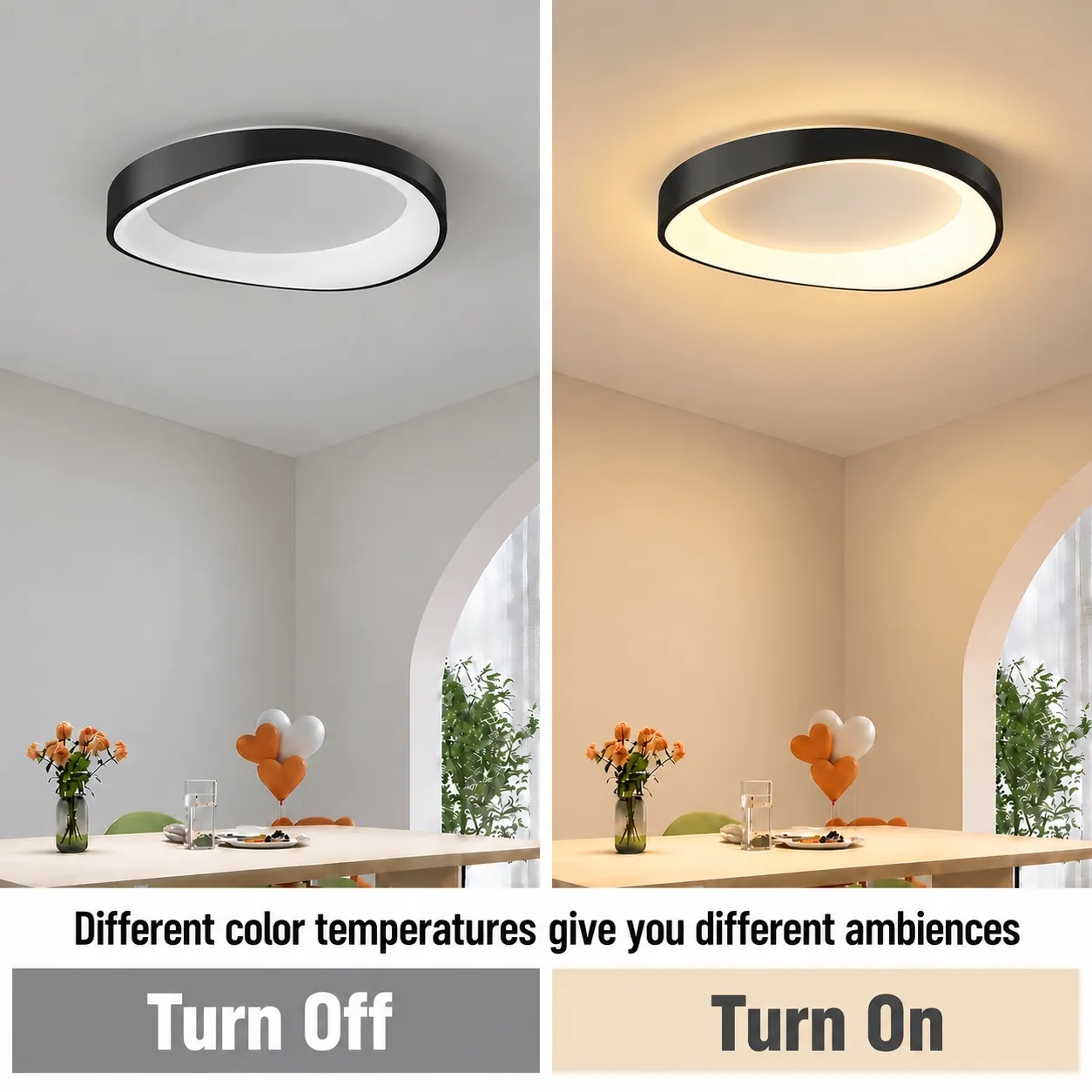 Alessandro Design PL103/520BK plafoniera LED 29W neagra 50cm
