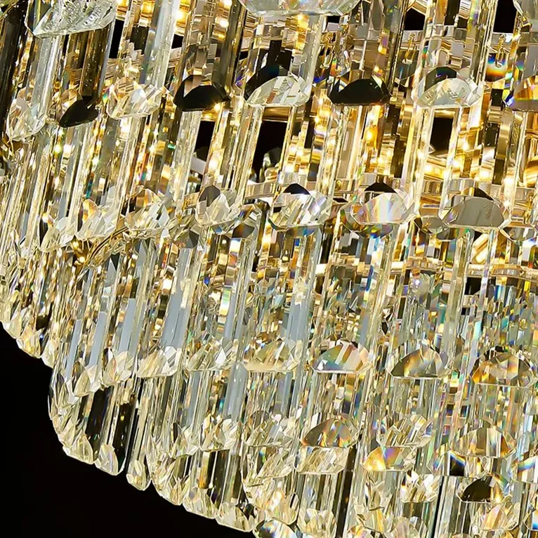 Alessandro Design FONTAINEBLEAU Supremo candelabru cristal auriu 15xE14