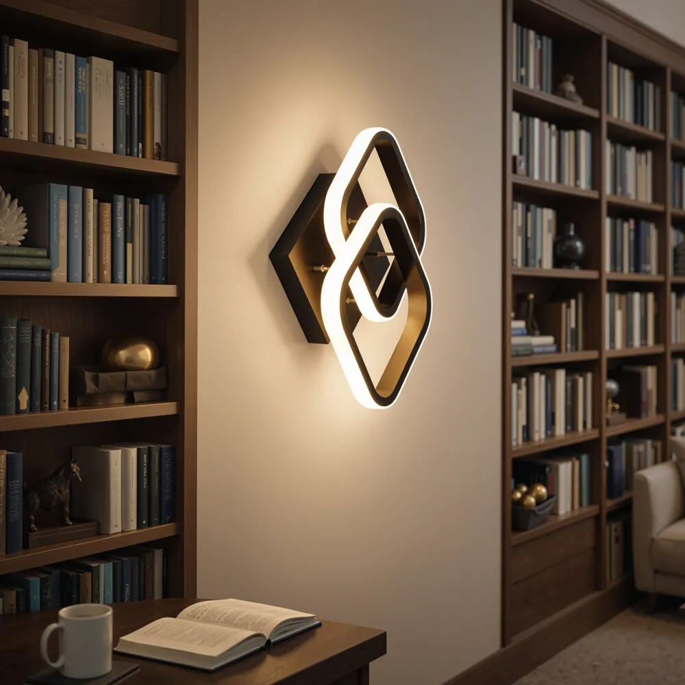 Alessandro Design VERTEX Matrix lustra LED 48W negru 2 romburi