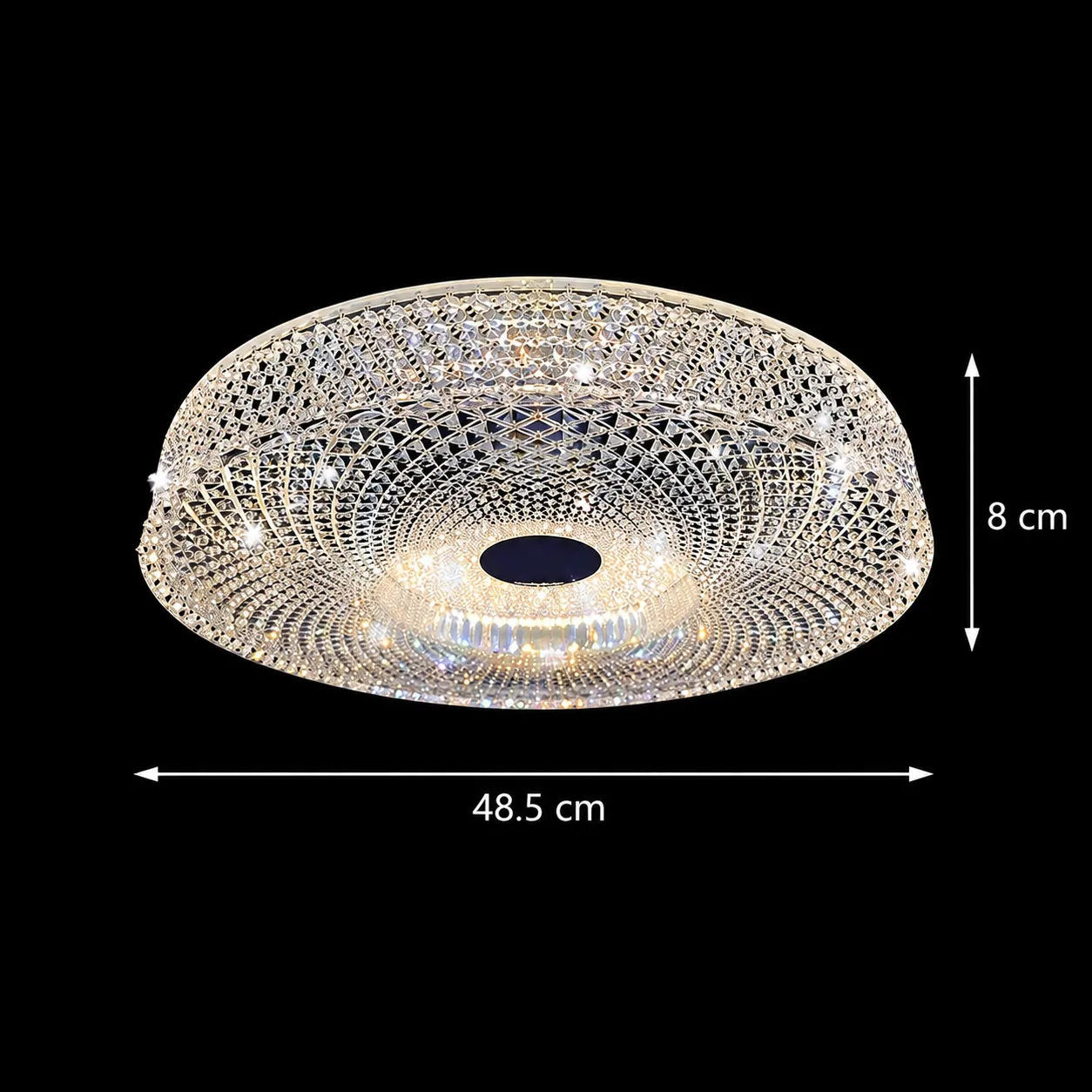 Alessandro Design RADIAN Eleganza lustra LED alba 48,5 cm 38,9W