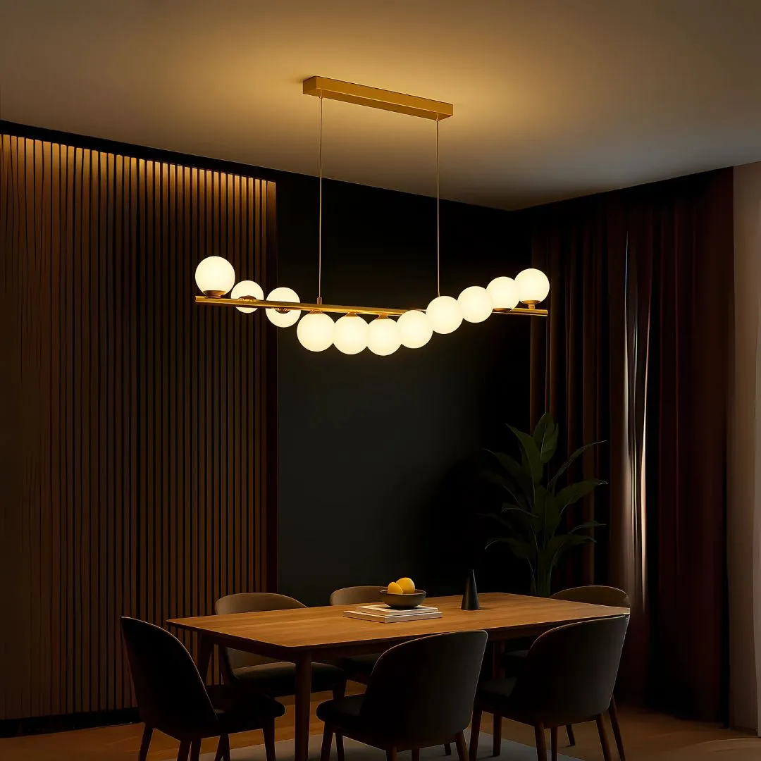 Alessandro Design Loft Hall lustra 11x G9 auriu-alb 120cm