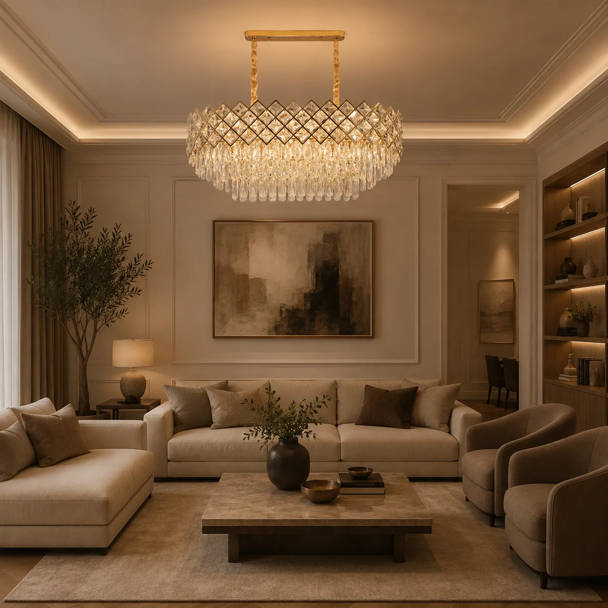 Alessandro Design Vectoria Supremo Candelabru Cristal 10xE14 Auriu