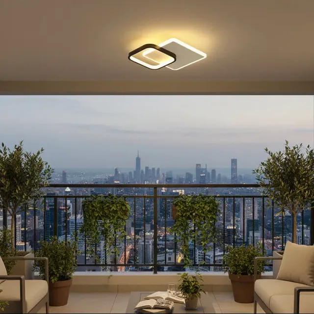 Alessandro Design Marcelo lustra LED 30W negru-alb 3 culori