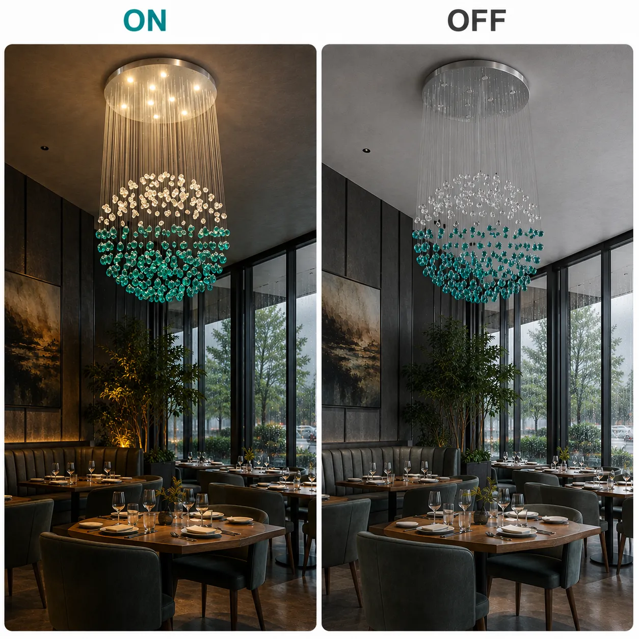 Alessandro Design Supremo candelabru LED 63W verde sticla