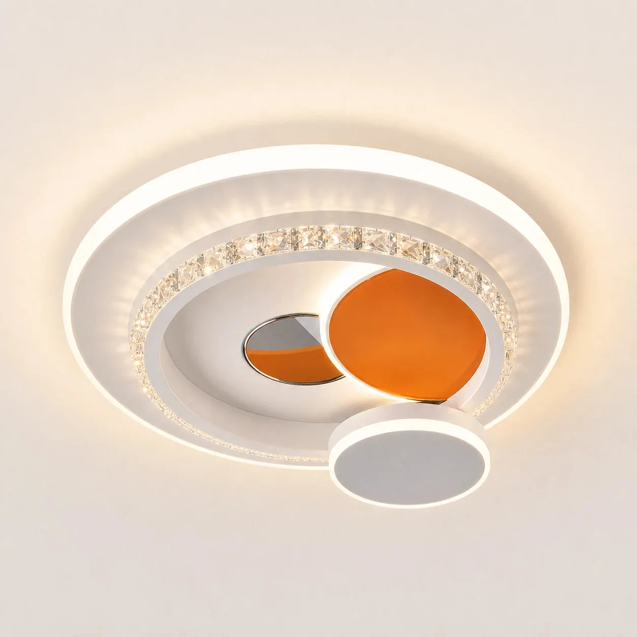 Alessandro Design HelioX lustra LED 40W alba 4 cercuri