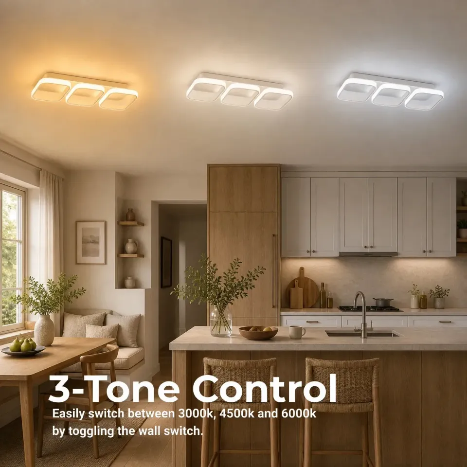 Alessandro Design VERTEX lustră LED albă 34W 3 pătrate