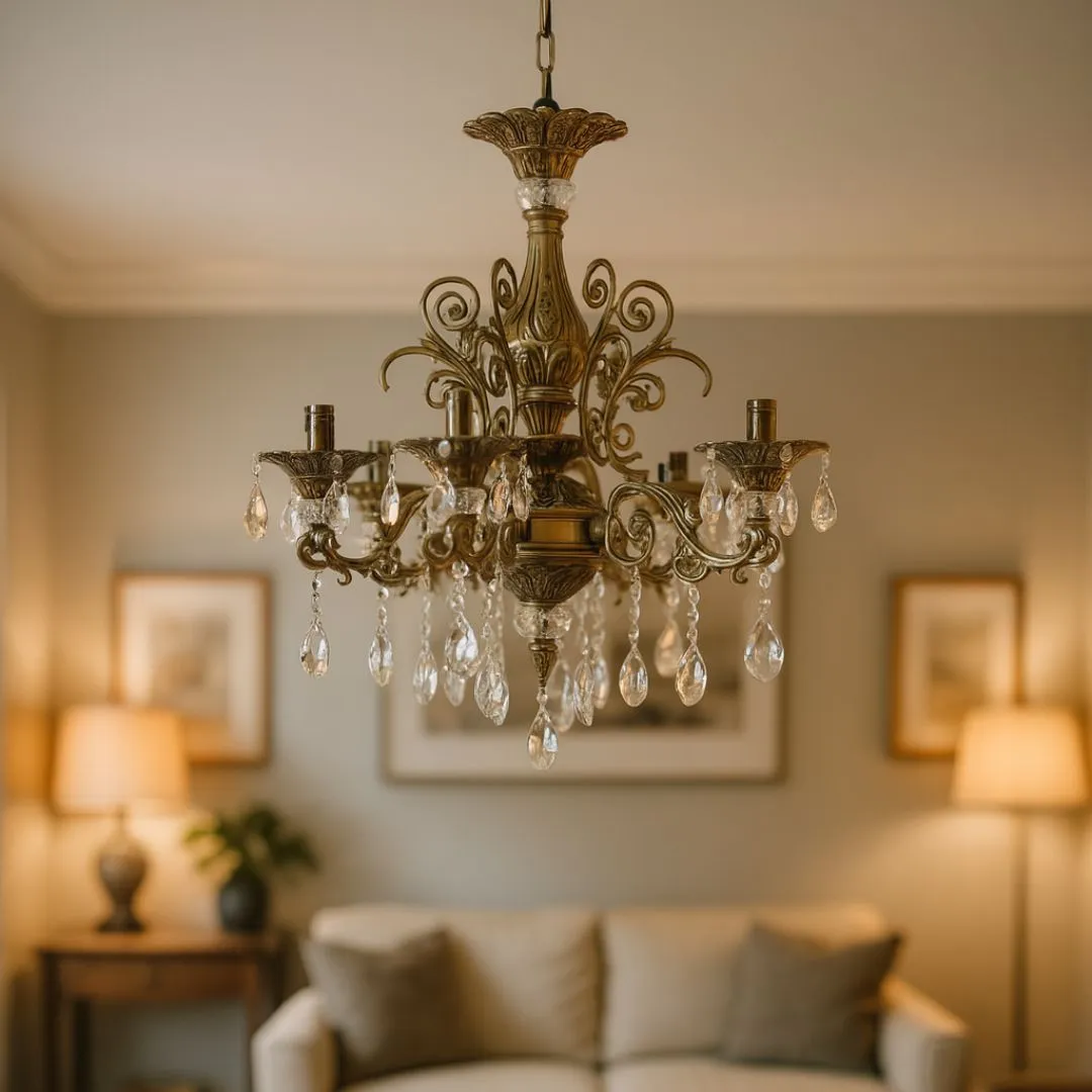 Alessandro Design SANSSOUCI Magno candelabru cristal 62 cm alamă