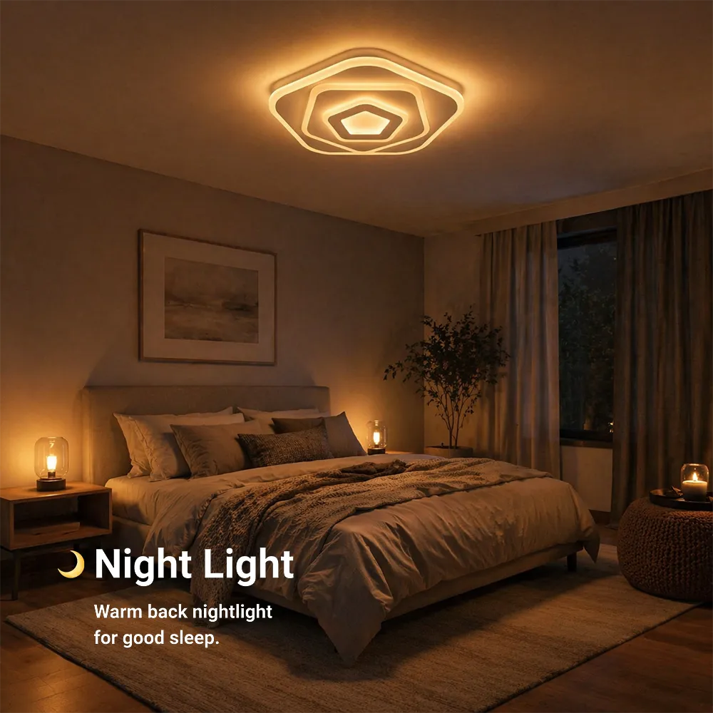Alessandro Design Pentagon lustra LED 59W alba 40 cm dimabila