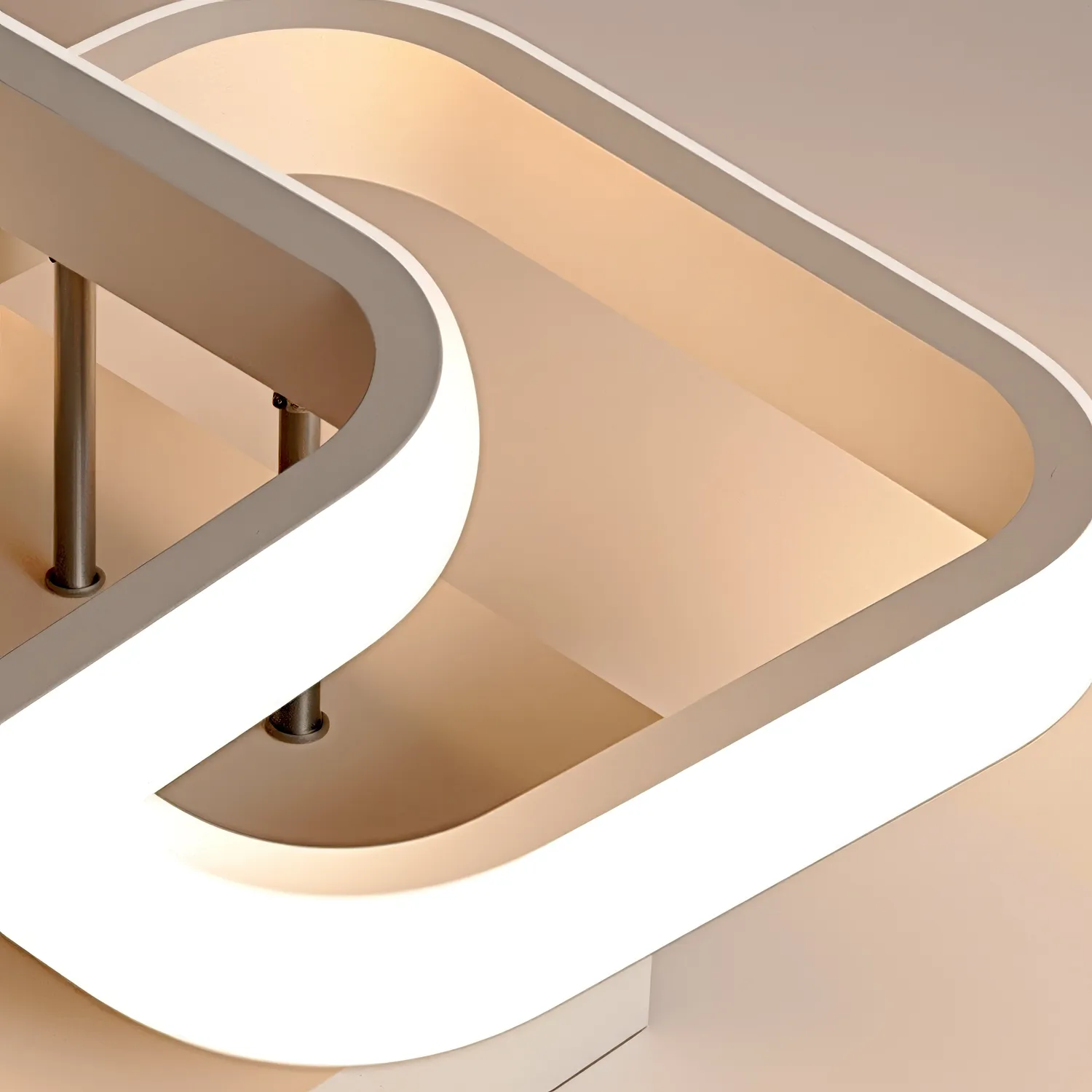 Alessandro Design VERTEX lustra LED 24W alba 2 romburi 3000-6000K