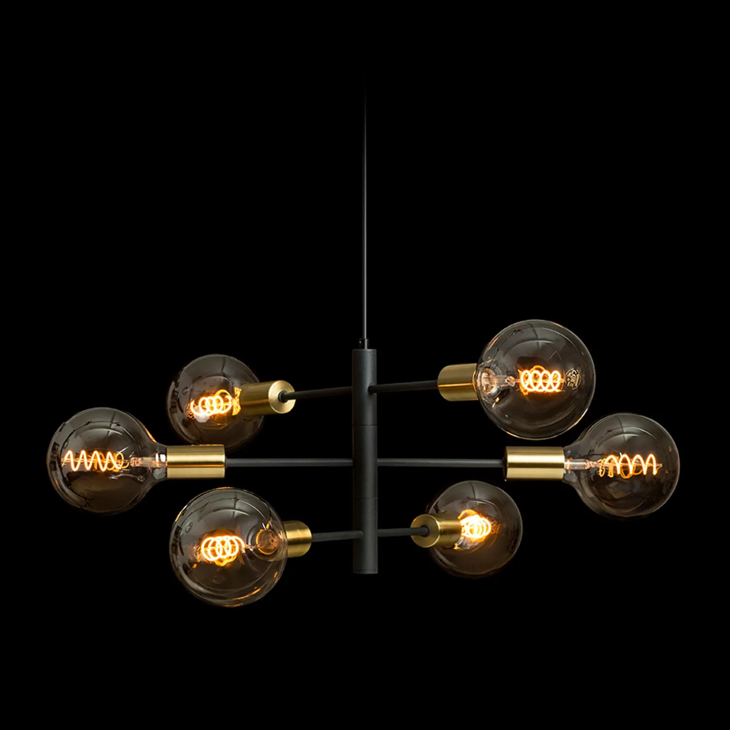 Rendl Light Studio Artemia pendul negru alama E27