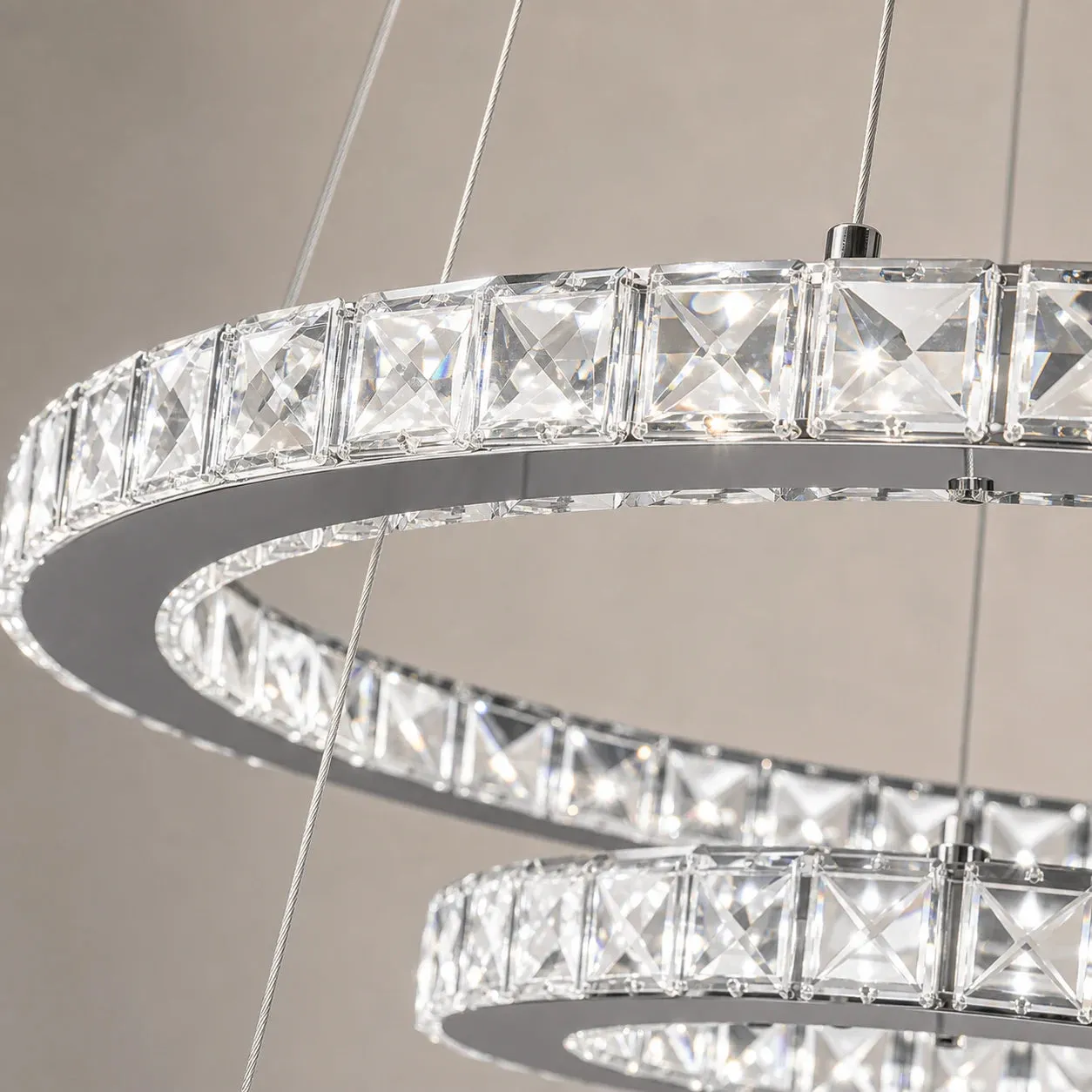 Alessandro Design PRISM LUMORA lustra LED 63W crom 3 cercuri