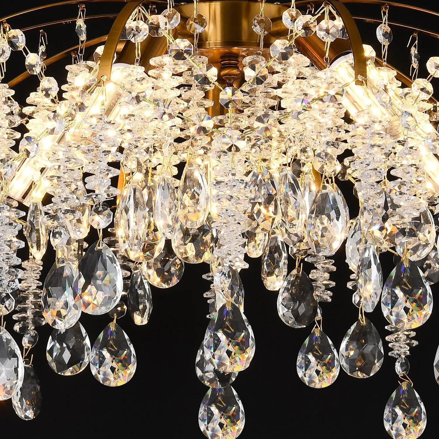 Alessandro Design CC9321/5FGD Candelabru Cristal Auriu 50cm