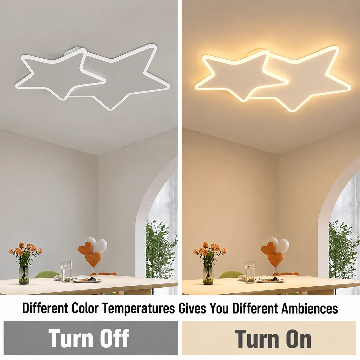 Alessandro Design Stars 49W lustra LED alba copii dimabila
