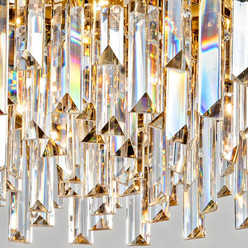 Alessandro Design BLOIS Magno candelabru cristal auriu 8xE14