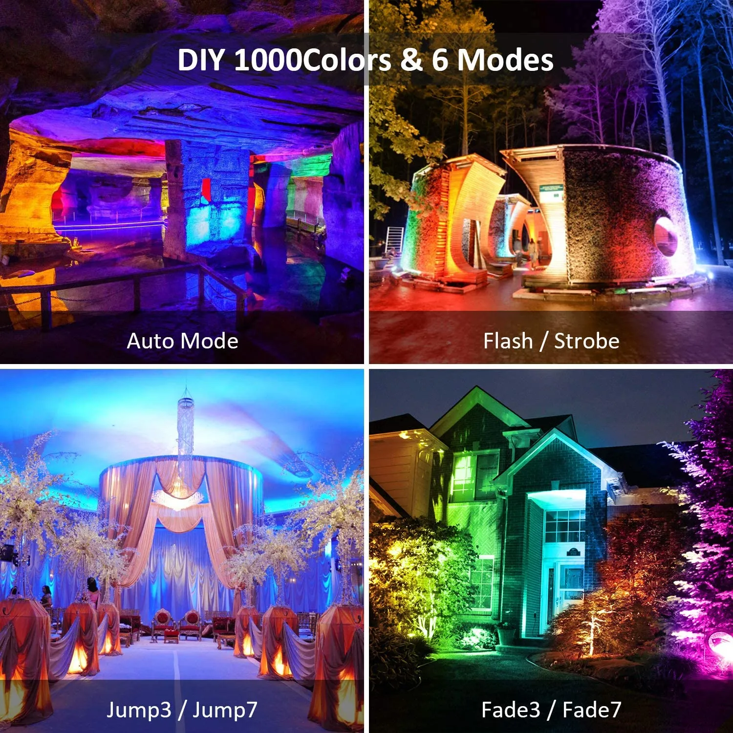 Ustellar 60W Proiector LED RGB pentru exterior