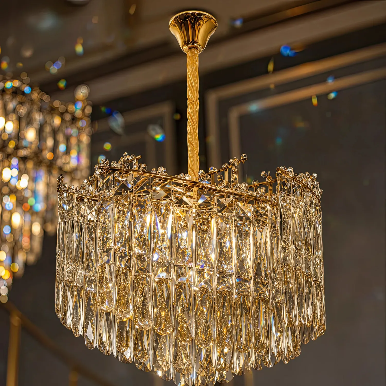 Alessandro Design Topkapi Nobile candelabru cristal auriu 40cm