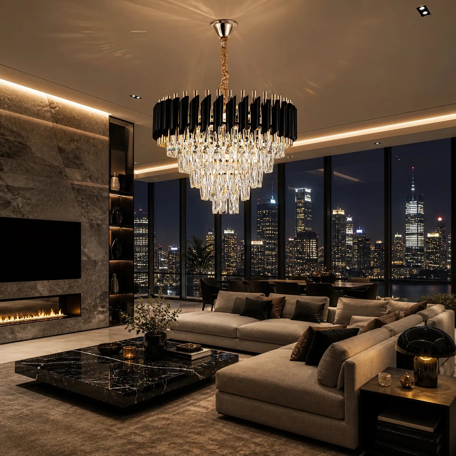 Alessandro Design Versailles Elegance candelabru cristal auriu 8xE14