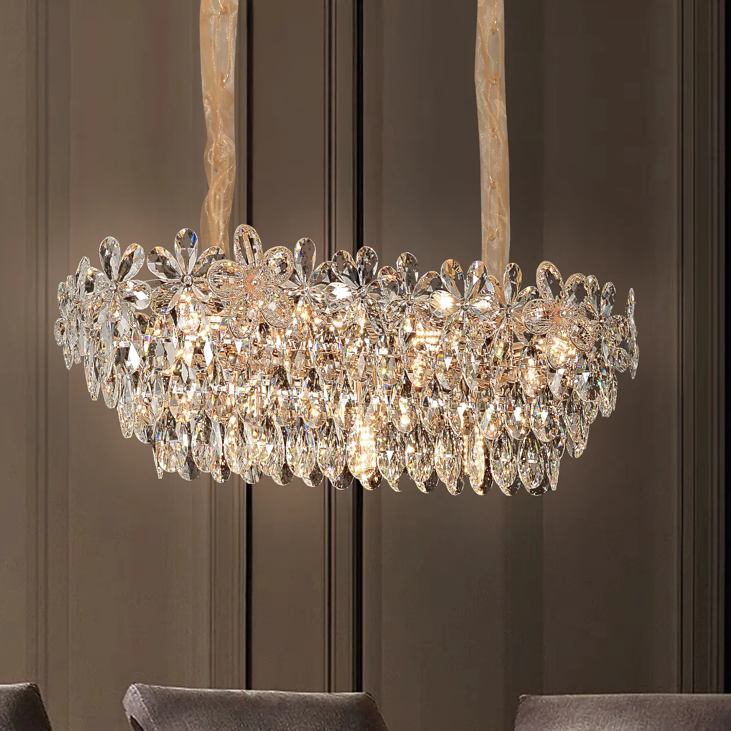 Alessandro Design Regalis candelabru cristal 11xE14 80cm auriu