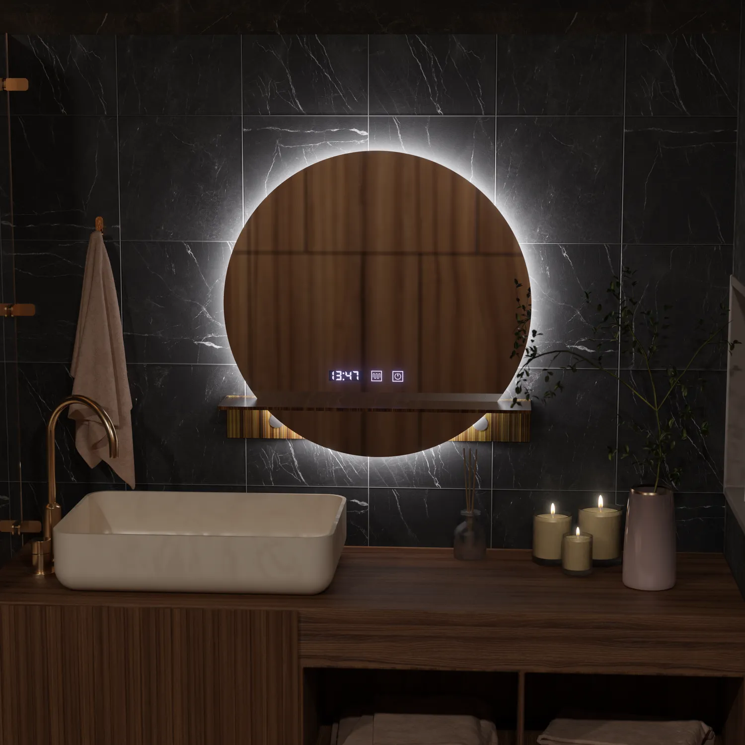 Alessandro Design Alfred oglindă LED baie 60x60 touch