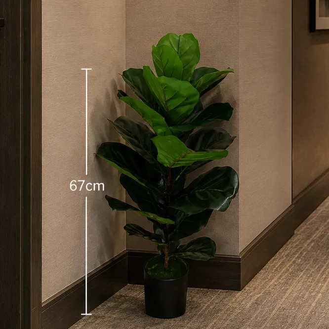Alessandro Design Ficus 67cm planta artificiala verde ghiveci