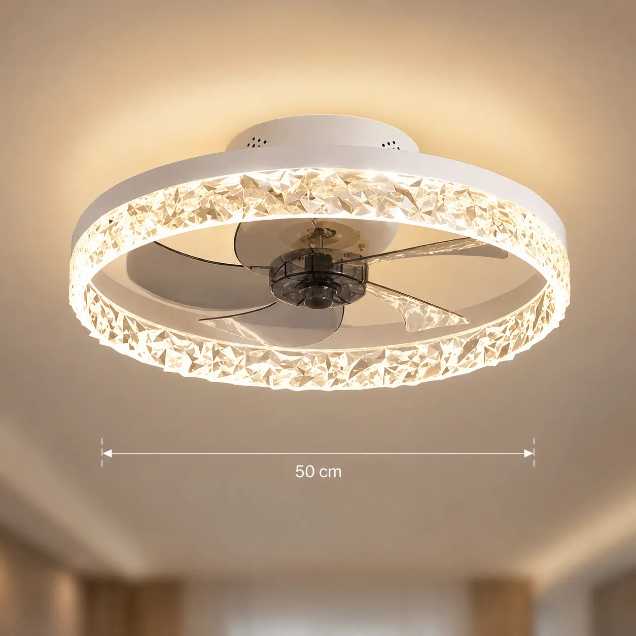 Alessandro Design Veya lustra LED alba 50cm 38W