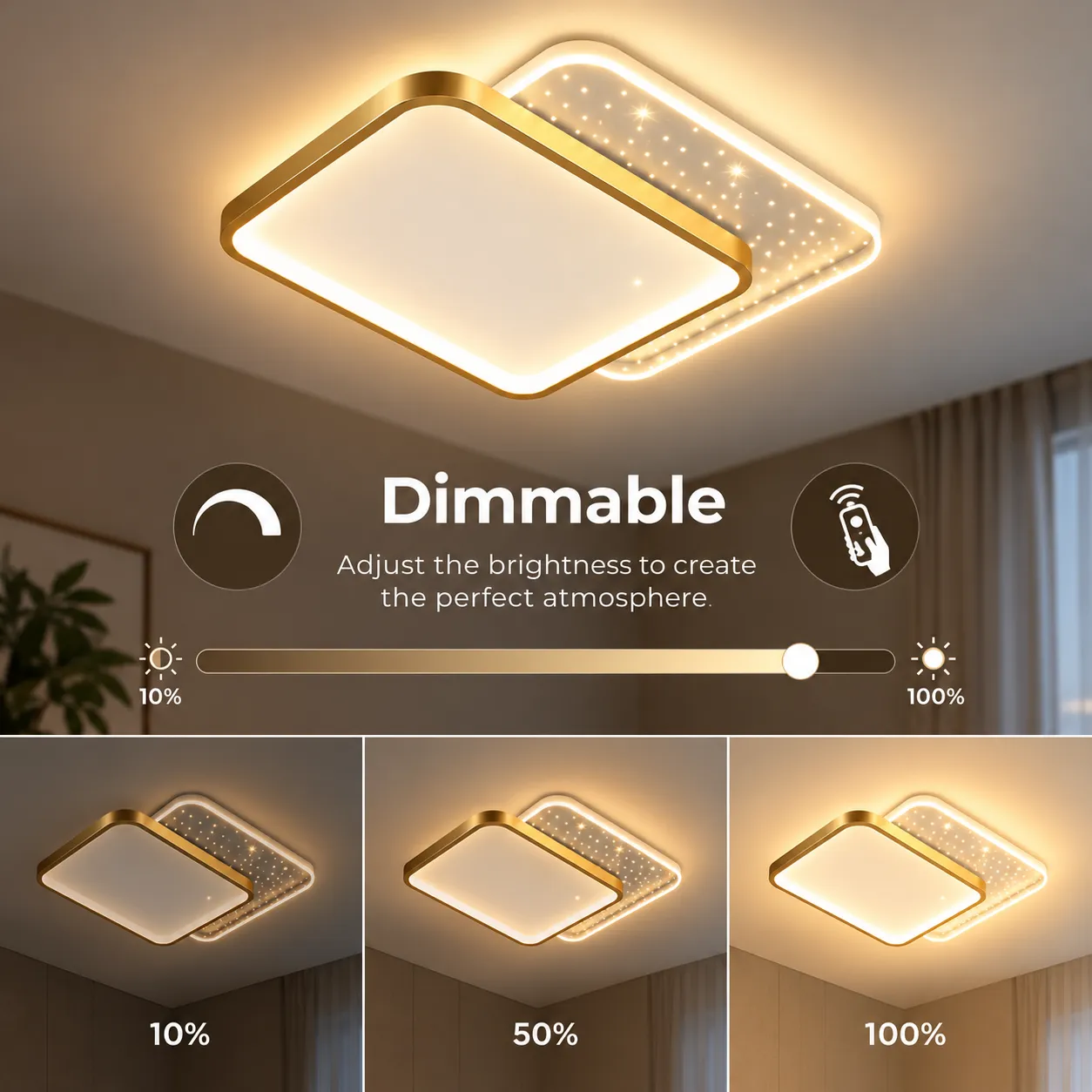 Alessandro Design GILDRA lustra LED 48W aurie dimabila