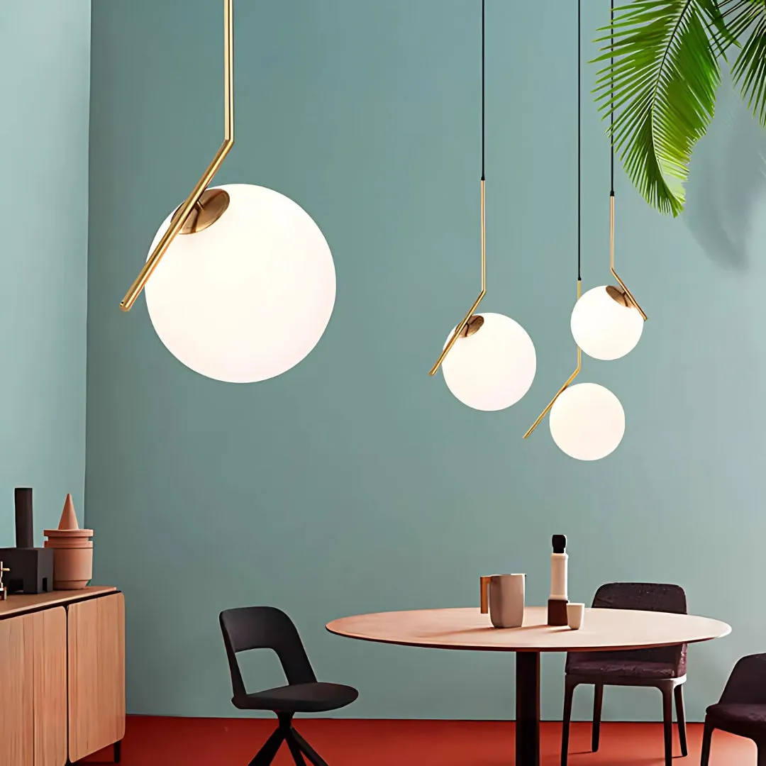Alessandro Design LOFT Haven pendul E27 alb-auriu metal