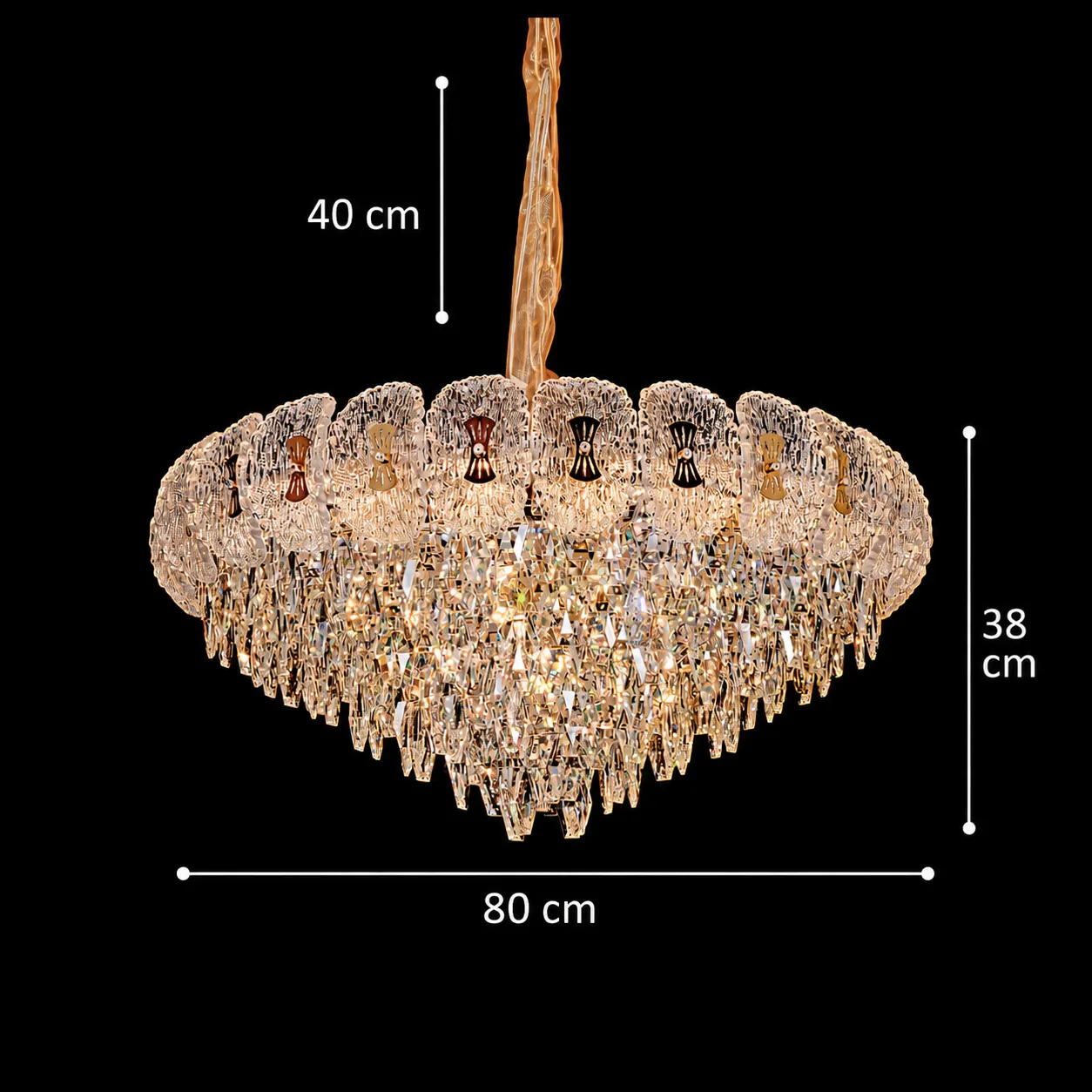 Alessandro Design Donno Regalis candelabru 21xE14 auriu