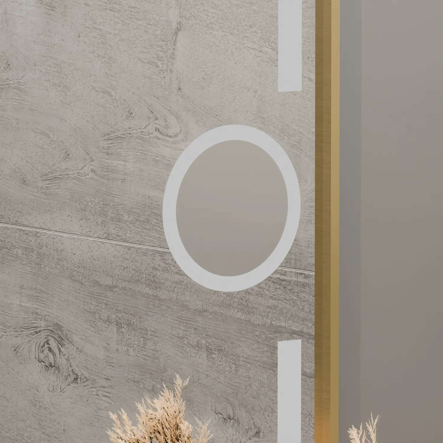 Alessandro Design Eclat oglinda LED 80x60 auriu dezaburire