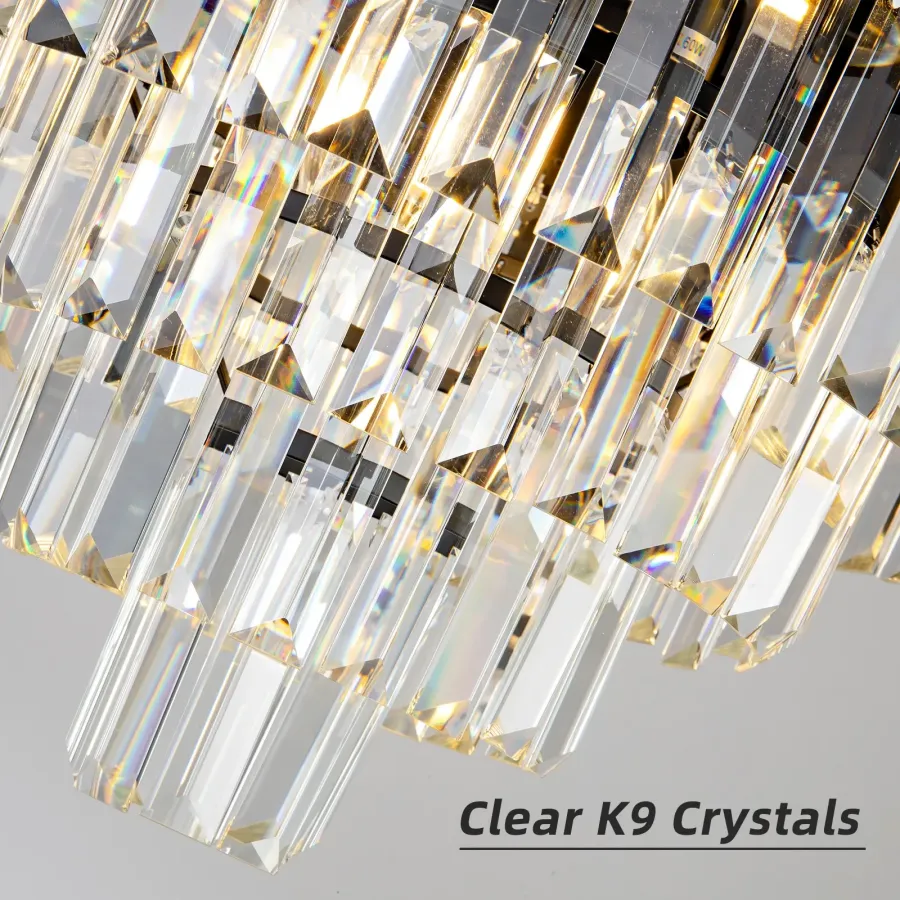 Alessandro Design Blois Magno candelabru cristal 8xE14 negru-auriu
