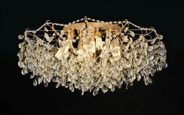 Alessandro Design Glowria Regalis 10xE14 candelabru auriu 80cm