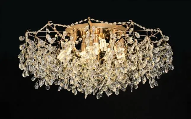 Alessandro Design Glowria Regalis 10xE14 candelabru auriu 80cm