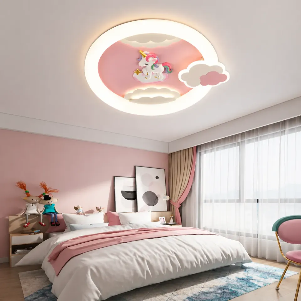 Alessandro Design 71W lustră LED roz 50cm cu telecomandă