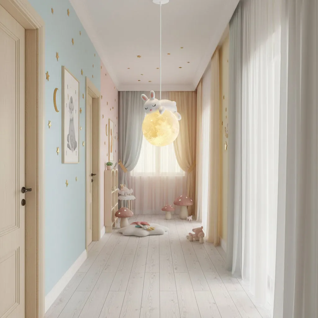 Alessandro Design Bunny 1xE27 lustra copii alba