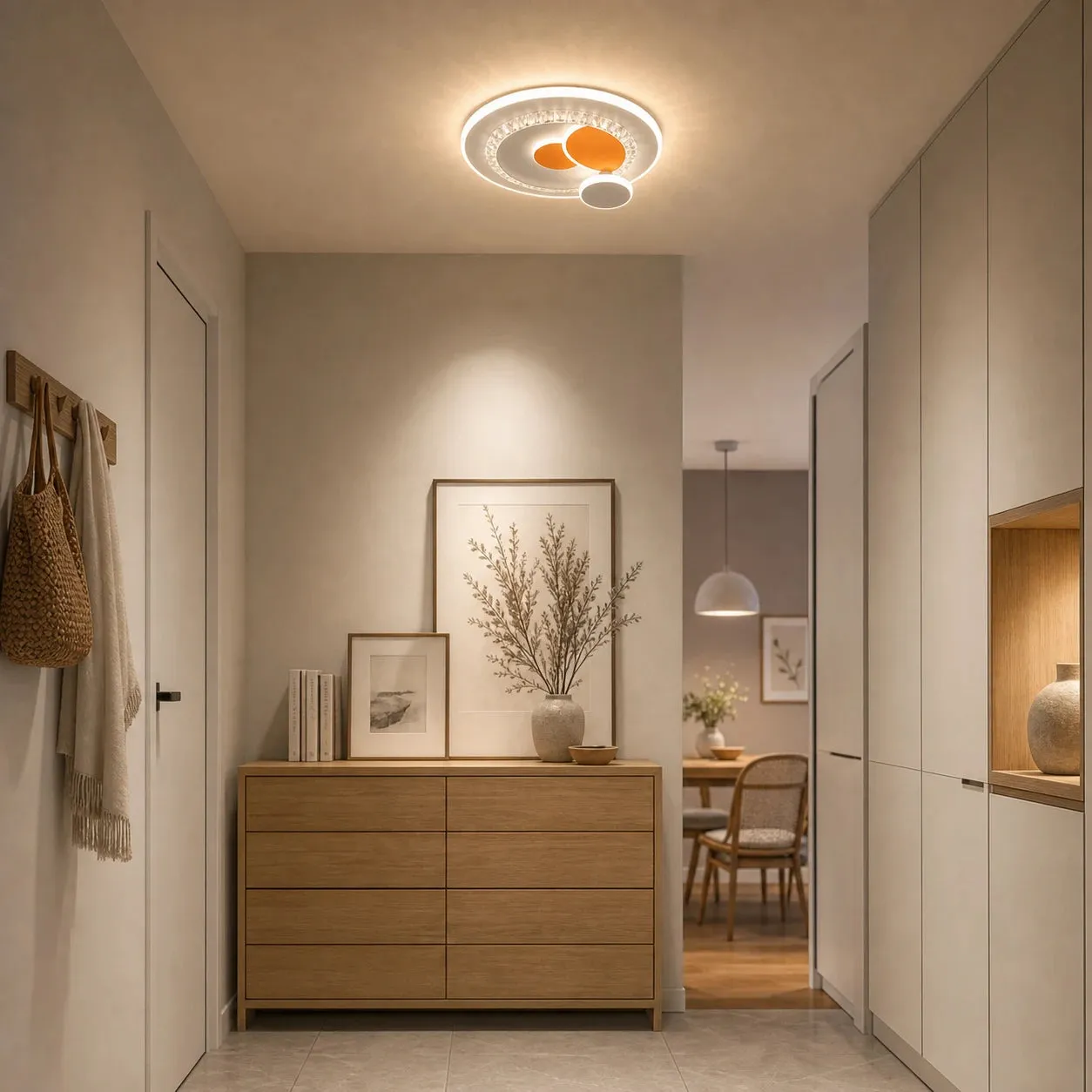 Alessandro Design HelioX lustra LED 40W alba 4 cercuri
